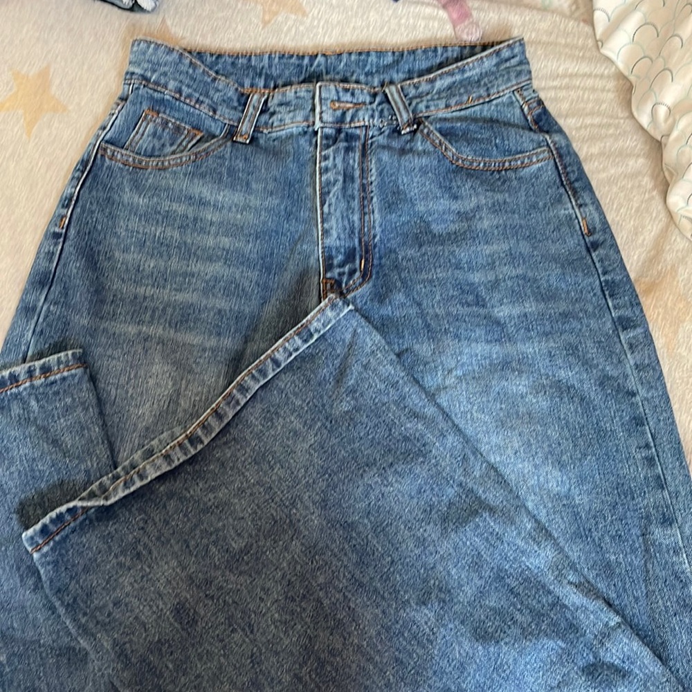 very long wide leg jeans